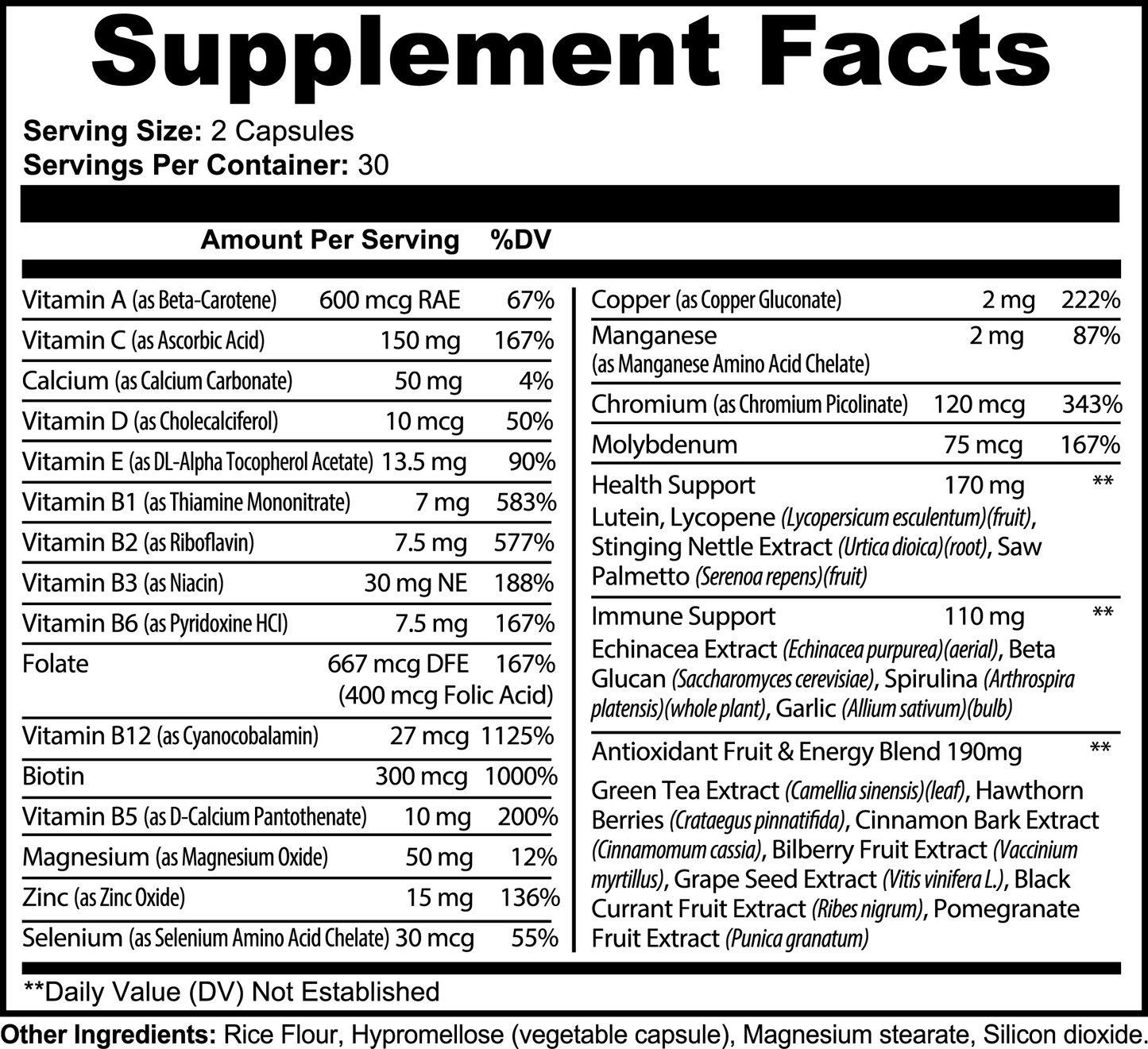 Komplettes Multivitamin