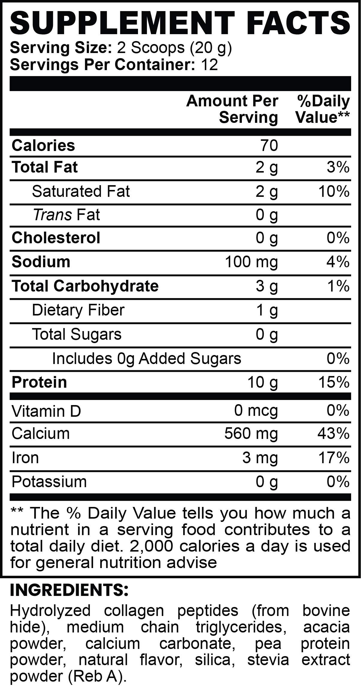 Grasgefütterter Collagen Creamer (Vanille)