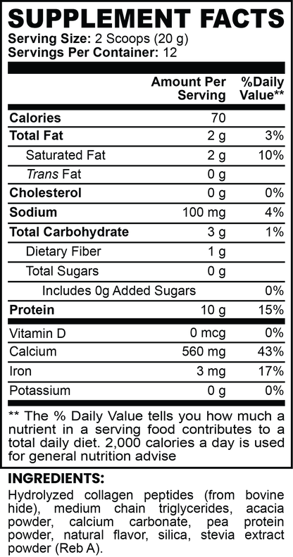 Grass-Fed Collagen Creamer (Vanilla)